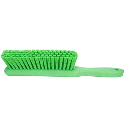 SPARTA 8 Inch Soft Counter Brush with Polyester Bristles and 5 Inch Handle, Color Coded Handheld Broom for Tables Countertops and Foodservice Surfaces, 13 Inch Overall Length, Lime, Pack of 6 - color: Lime