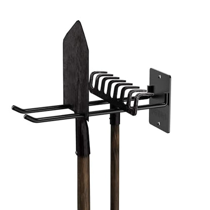 4-Pack Heavy-Duty Garage Wall Hooks, Solid Steel Tool Hanger for Shovel, Rake, Broom, Yard & Garage Organization