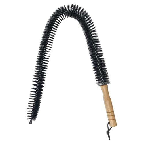 Radiator Cleaner Brush, 30 Inches Flexible Radiator Duster Cleaning Brush with Wood Handle, Radiator Coil Cleaning Brush Vent Cleaner for Vehicle Refrigerator Dryer (Full Bristle) - color: Full Bristle