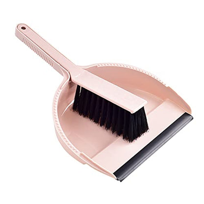 Small Mini Broom & Pink Dustpan Set for Home Kitchen Office Car