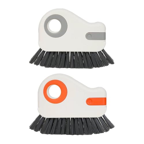 2 Pcs 2 in 1 Window Track Cleaner Tool,Crevice Cleaning Brush with Hidden Scraper, Efficient Window Sill Cleaner Tool,Sliding Door Track Cleane for Glass Door Grooves, Home Kitchen Bathroom Cleaning
