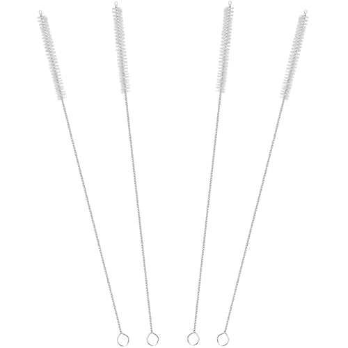 14 Inch Straw Cleaner Brush Extra Long, 4-PCS Straw Brush Extra Long with Nylon Bristles, Extra Wide 12mm diam Straw Cleaning Brush for Reusable Straws, Coffee Machine and Baby Bottles.