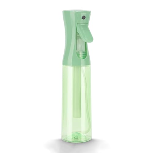 Spray Bottle for Hair (10.15OZ /300ML) Continuous Ultra Fine Mist Sprayer for Hair, Salons, Barber, Plants, Skin Care, 1 Plack Clear Green - color: Clear Green, size: 10.1 Ounces