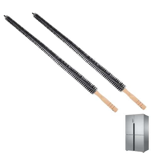 Fridge Coil Cleaning Brush,29.5Inch | 2Pack,Extra Long Handle Coil Brush for Fridge,Crevice Stanless Steel Cleaning Brush
