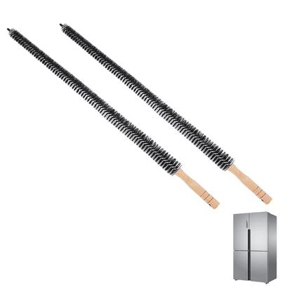 Fridge Coil Cleaning Brush,29.5Inch | 2Pack,Extra Long Handle Coil Brush for Fridge,Crevice Stanless Steel Cleaning Brush