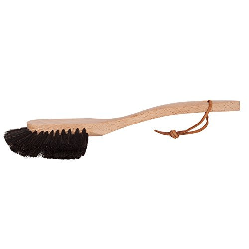 Redecker Dish Brush Set, Horsehair, Curved Handle, 2 Pack – Wrap-Around Design for Delicate Cleaning, Made in Germany - size: Set of 2, 10-1/2-Inches