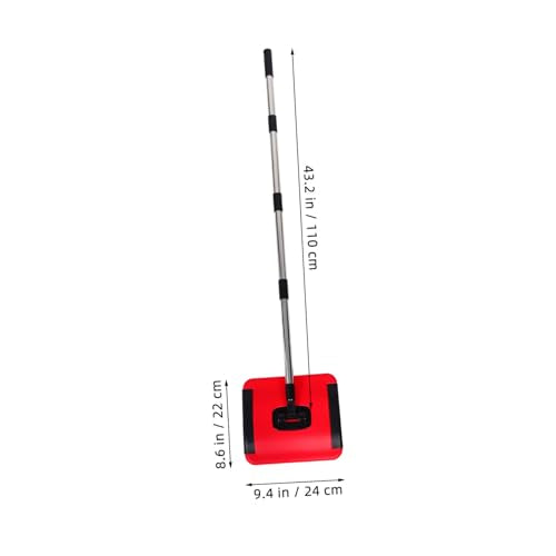 KICHOUSE Lightweight Manual Carpet Sweeper with Height Non-Electric Handheld Vacuum for Efficient Pet Hair Removal Carpets and Floors