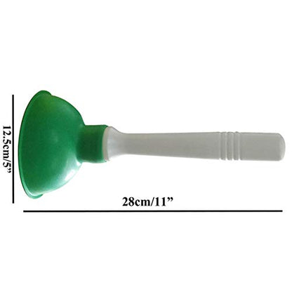 Drain Plunger, Small Hand Force Plumber Helper, Little 4 inch Cup Clog Remover, Tiny Rubber Unclogger in 9" Short Handle for Kitchen Sink, Bathroom Toilet, Shower Bath Tub (Blue + Green) - color: Blue + Green