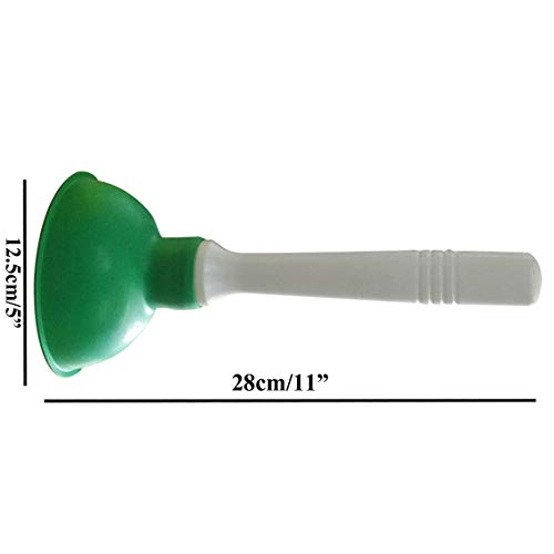 Drain Plunger, Small Hand Force Plumber Helper, Little 4 inch Cup Clog Remover, Tiny Rubber Unclogger in 9" Short Handle for Kitchen Sink, Bathroom Toilet, Shower Bath Tub (Green + Yellow) - color: Green + Yellow
