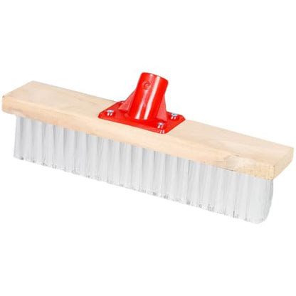 GALPADA Hard Bristle Floor Brush with 40cm Long Handle, Sturdy Nylon Scrub Brush for Bathroom, Outdoor Patio, Deck and Carpet Cleaning, Stiff Bristle Scrubbing Tool for Heavy Duty Floor