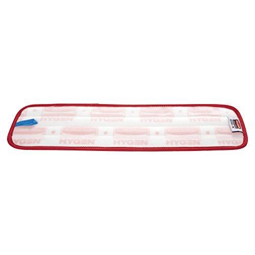 Rubbermaid Commercial Products HYGEN Microfiber Wet Mop Head Pad, 18 inch, Red, for Janitorial/Professional Cleaners and Heavy-Duty Industrial Floor Cleaning/Mopping/Scrubbing - style: Reusable Microfiber Red- 1ct