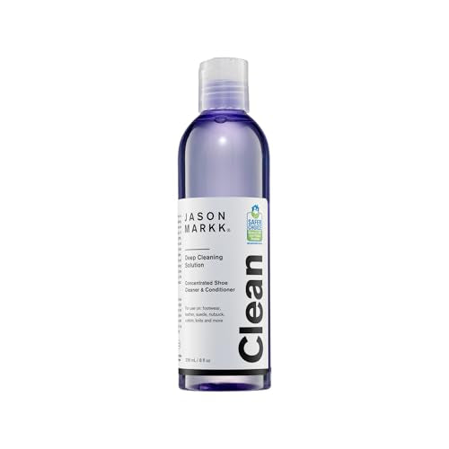 Jason Markk Deep Cleaning Solution, Shoe Cleaner, Cleans & Conditions, Sneaker Care, Ideal for Footwear, Safe for Leather, Suede, Nubuck, Cotton, Knits, 8oz - style: 8oz Sneaker Cleaner