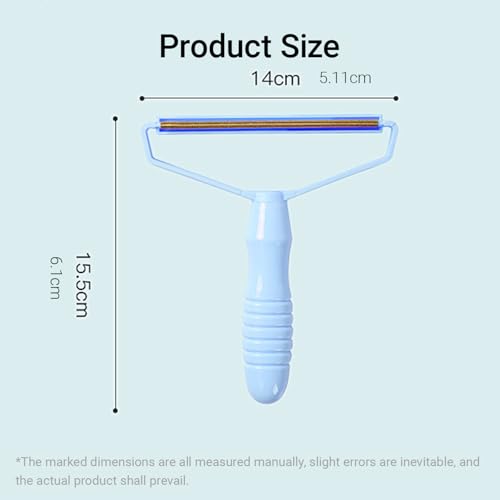 Manual Lint Remover 1 Pack Portable Fabric - Pet Hair Remover for Clothes Furniture Carpet, Fluff Removal Tool - color: Blue