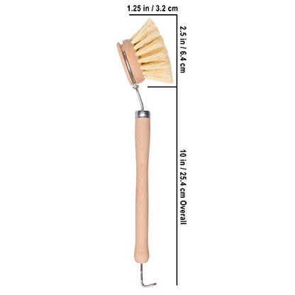 Redecker Dish Brush, Tampico Fiber, 1-1/2 Inch Round, 2 Pack – Wooden Dish Scrub Brushes for Everyday Cleaning, Untreated Beechwood, Made in Germany - size: Set of 2, 1-1/2-Inches Diameter