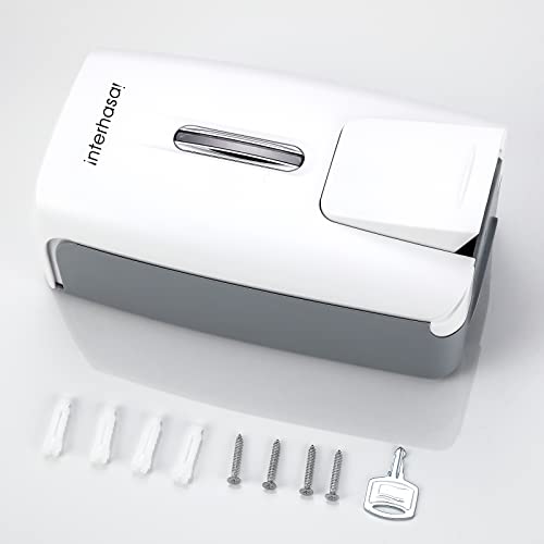interhasa! Soap Dispenser Wall Mount Refillable 28oz Hand Sanitizer Dispenser Commercial Hand Soap Dispenser for Bathroom Support Liquid Gel Soap - color: White