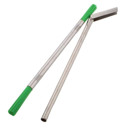 Amosfun Elevator Sill Cleaner Tool with Long Handle Gap Scraper and Brush for Efficient Elevator Track Cleaning in Commercial and Residential Buildings - size: 22.50X0.80X0.80CM