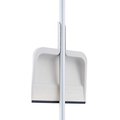 Superio Angle Broom and Clip-On Dustpan Set, Slim Hand Broom Telescopic Handle 53 Inches Tall, Clip On Dust Pan with Low Edge Rubber Lip - color: Gray, size: Sweep Set