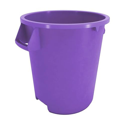 SPARTA Bronco Waste Container Trash Container, Round Trash Bin for Disposal, 10 Gallons, Purple - color: Purple, size: 10 Gallons, (Pack of 1)