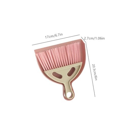 3 Pack Mini Broom and Dustpan Set with Handle, Hangable Small Hand Dustpan and Brush Cleaning Tool Set for Table Desk Keyboard Countertop Cars Sofa