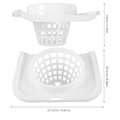 Mop Bucket Basket Replacement 10.82X8.07X5.51In Thickened Plastic Drainage Basket for Mopping Bucket Accessories Splash Prevention and Efficient Water Removal