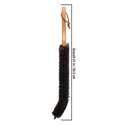 Redecker Goat Hair Bath Radiator/Hand Towel Dryer-Brush with Oiled Beechwood Handle, 19-5/8-Inches - size: 19-5/8-Inches