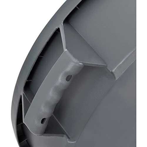 Global Industrial Commercial Round Trash Can, 20 Gallon Capacity, Plastic Garbage Can, Indoor and Outdoor Utility Trash Can, Gray, 19" W x 22-1/2"H, No Lid - color: Gray