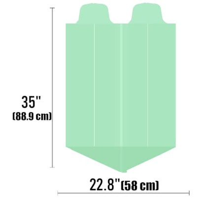 BEIDOU-PAC 13 Gallon Flap Tie Compostable Trash Bags, 200 Count, Compost Bags Tall Kitchen Trash Bags, Sturdy Garbage Bags Food Scrap Waste Bags, ASTM D6400, US BPI Certified, Green - style: Flat ties | 13 Gallon | 200 Count