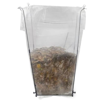 2 Pack Trash Bag Holder, Metal Garbage Bag Holder, 30-45 Gallon Portable Trash Bag Holder Stand, Multi-use Leaf Bag Holder for Yard, Camping, Garden, Lawn - color: BlackA-2PCS