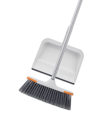 Superio Lightweight Essential Household Broom with Metal Handle, 2-Pack Grey - color: Gray, size: 2-Pack