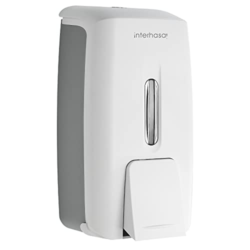 interhasa! Soap Dispenser Wall Mount Refillable 28oz Hand Sanitizer Dispenser Commercial Hand Soap Dispenser for Bathroom Support Liquid Gel Soap - color: White