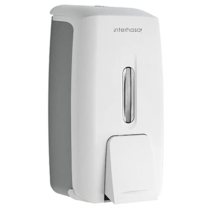 interhasa! Soap Dispenser Wall Mount Refillable 28oz Hand Sanitizer Dispenser Commercial Hand Soap Dispenser for Bathroom Support Liquid Gel Soap - color: White