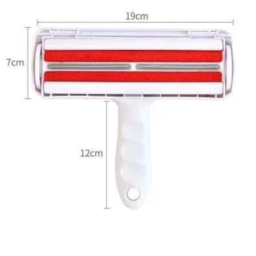 Pet Hair Remover Roller – Reusable Lint Roller for Dog & Cat Hair with Self-Cleaning Base – White