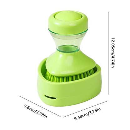 Dish Brush - Soap Dispenser Scrubber | Dishwasher Brush with Built-in Soap Dispenser and Holder, Ideal for Cleaning Pots, Pans, Sinks, Stoves, Utensils