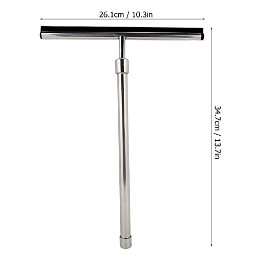 Stainless Steel Shower Squeegee for Shower Doors Bathroom Window and Car Glass Bathroom Cleaner Tool Household Window Mirror Squeegee
