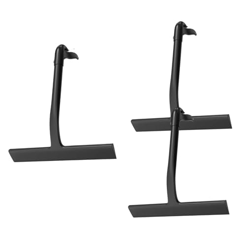 Silicone Shower Squeegee for Glass Doors, 10-Inch All-in-One Squeegee with Built-in Hook, Streak-Free Cleaner Tool for Bathroom, Window, Mirror, Tile Wall, Car, Black - color: Lygsq-black-3pcs