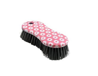 Multi-Purpose Heavy Duty Designer Printed Scrub Brush - Pack of 2 (Pink) - color: Pink