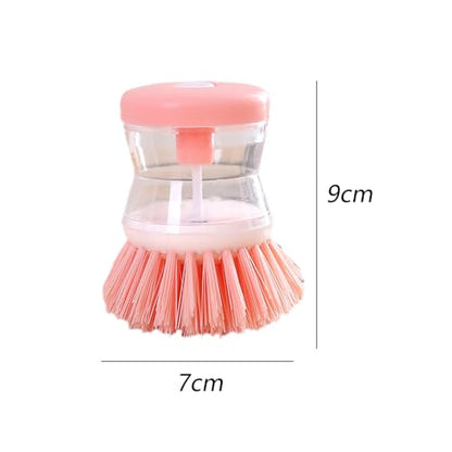 2Pcs Pink Dish Brush with Soap Dispenser,Soap Dispensing Brush, Kitchen Brush,Dish Pot Pan Sink Cleaning, Dish Brush Washing Utensils,Washing Up Liquid Soap Dispenser,Soap Dispensing Dish Brush