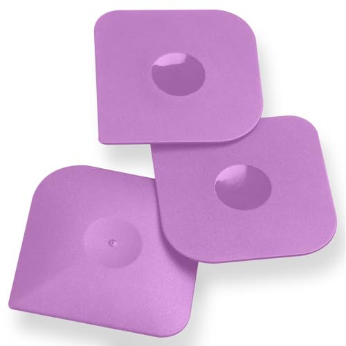 Plastic Pan Dish Pot Food Kitchen Scraper Tool Set, 3 pcs Nylon Plastic Cast Iron Skillet Cleaner Scrubber Scrapper, Kitchen Scraper Non-Scratch (Purple) - color: Purple, size: 3-Pack