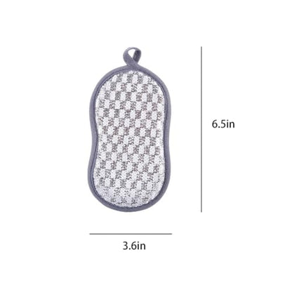 4 Pack Dish Sponge for Washing Dishes Cleaning Kitchen, All-Purpose, Non Scratch, Rough Scrubbers Side for Non-Stick Cookware, Soft Microfiber Scrub Side for Dishes,Reusable Dishwashing Sponges