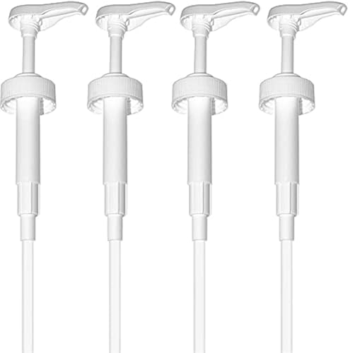 Gallon Pump Dispenser - for Plastic or Glass Bottles – Heavy-Duty Leak Proof for Commercial and Household Use - Plastic Pump for 1 Gallon Jug – Non-BPA Plastic (Pack of 4) - size: Pack of 4