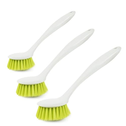 3 Pcs Household Cleaning Brushes with Handles are Perfect Cleaning Pans Dish Brush Scrub Brush Kitchen Cleaner for Cleaning Pasta Plate countertops and Cleaning Brushes for Household use