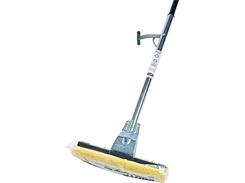 Rubbermaid Commercial Products Cellulose Sponge Mop with Steel Handle (FG643500BRNZ) Metal, 1 EA - style: Sponge Mop with Head