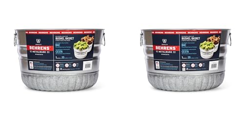 Behrens Galvanized Bushel Basket (2 Bushels) - style: 2 Bushels