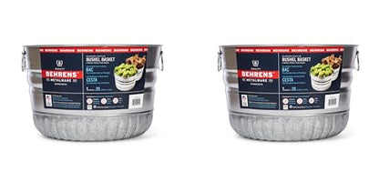 Behrens Galvanized Bushel Basket (2 Bushels) - style: 2 Bushels
