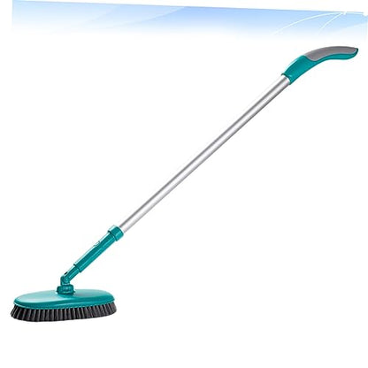 Healeved Long Handle Floor Cleaning Brush Soft Bristle Tile Scrubber for Easy Use Floors Bathtubs and Tiles Green