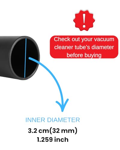 Vacuum Cleaner Nozzle Head, Replacement Head Crevice Tool Compatible 1.26" Round Attachment