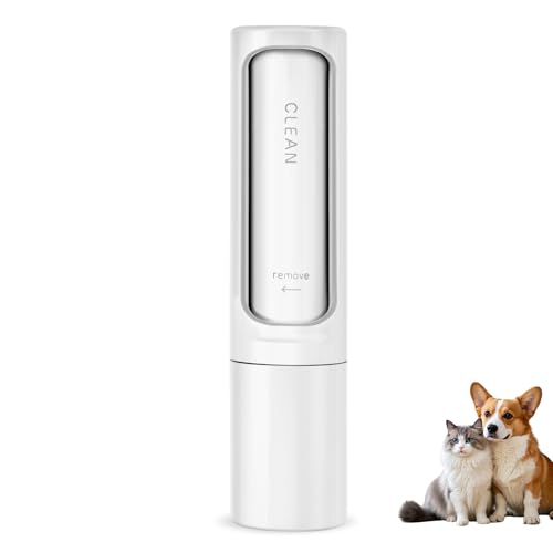 Pet Hair Remover Tool - Reusable Lint Roller Lint Brush for Cat & Dog Hair on Furniture, Clothes, Couches, Car Seats, and Fabric - No Refills, Eco-Friendly and Portable (White) - color: White