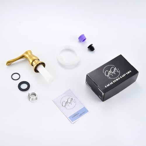 GAGALIFE Kitchen Sink Soap Dispenser Brushed Gold, Under Sink Soap Dispenser with 40" Silicone Extension Tube, Say Goodbye to Frequent Refills - color: Gold, size: with Hose