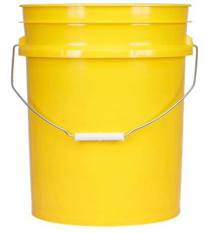 House Naturals 5 Gallon Food Grade Plastic Bucket with Air Tight Screw on Lid Made in USA Container (Yellow Bucket with Green Lid) - color: Yellow Bucket With Green Lid