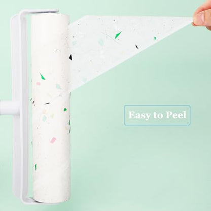 9.45 inch Lint Roller Refills for Large Long Handle Lint Rollers for Carpet 9.45'' Extra Sticky Floor Lint Roller 4 Pack of Refills Only, 90 Sheets per Refill, 360 Sheets Total - size: 9.45 inch